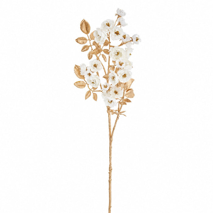 30.5" Mini Rose Artificial Flower Stem -White (Pack of 12) - XFS904-WH