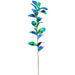 30.5" Pearl Metallic Artificial Ruscus Hypophyllum Leaf Stem -Peacock (Pack of 12) - XFS929-PC