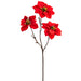 16.5" Artificial Velvet Poinsettia Flower Stem -Red (pack of 12) - XFS980-RE