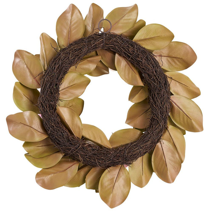 26" Magnolia Silk Flower Wreath -Pink/Green (Pack of 2) - XFW180-PK/GR