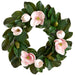 26" Magnolia Silk Flower Wreath -Pink/Green (Pack of 2) - XFW180-PK/GR