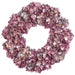 22" Glittered Metallic Silk Hydrangea Wreath -Purple/Blue (Pack of 4) - XFW634-PUBL