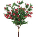 17" Holly Leaf & Berry Artificial Stem Bundle -Red/Green (Pack of 12) - XHB012-RE/GR