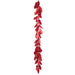 6' Metallic Velvet Artificial Holly & Berry Garland -Red (Pack of 2) - XHG744-RE