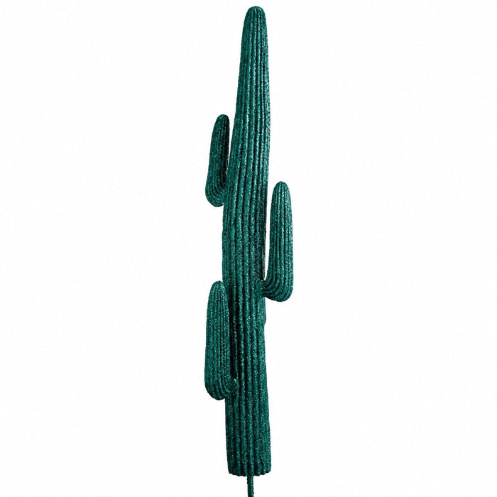 5' Glittered Artificial Saguaro Column Cactus Plant -Peacock - XHK947-PC