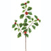 23" Artificial Velvet Holly Leaf Stem With Jingle Bells -Variegated/Red (Pack of 12) - XHS933-VG/RE