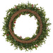 36" Artificial Berry, Pinecone & Holly Leaf Wreath -Red/Green (Pack of 2) - XHW521-RE/GR