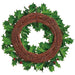 22" Artificial Holly Leaf & Berry Wreath -Green/Red (Pack of 4) - XHW545-GR/RE