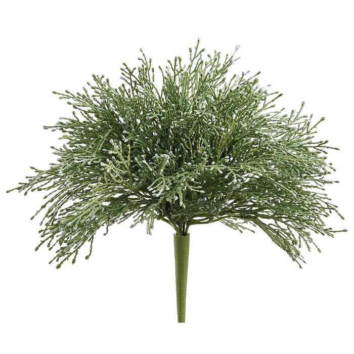 12" PE Soft-Touch Whisk Fern Artificial Plant -Green/Gray (Pack of 12) - XIB002-GR/GY