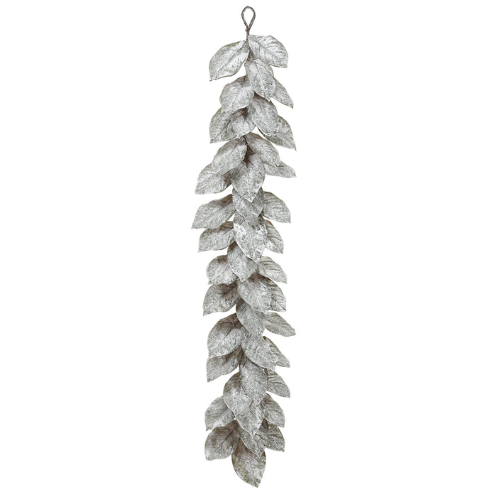 5' Iced Artificial Magnolia Leaf Garland -Green (pack of 2) - XIG045-GR/IC