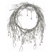 24" Artificial Glittered Pencil Cactus Wreath w/Beads -Silver (Pack of 2) - XIG524-SI