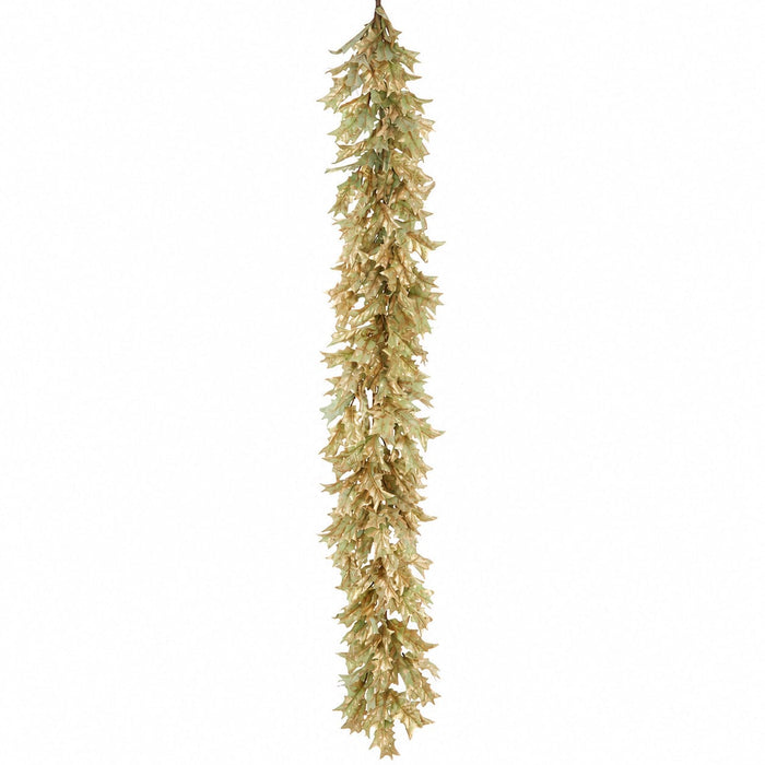 6' Metallic Oak Leaf Artificial Garland -Green (Pack of 12) - XIG599-GR
