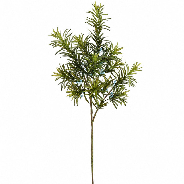 35" Podocarpus Plum Pine Artificial Stem -Green (Pack of 12) - XIS010-GR
