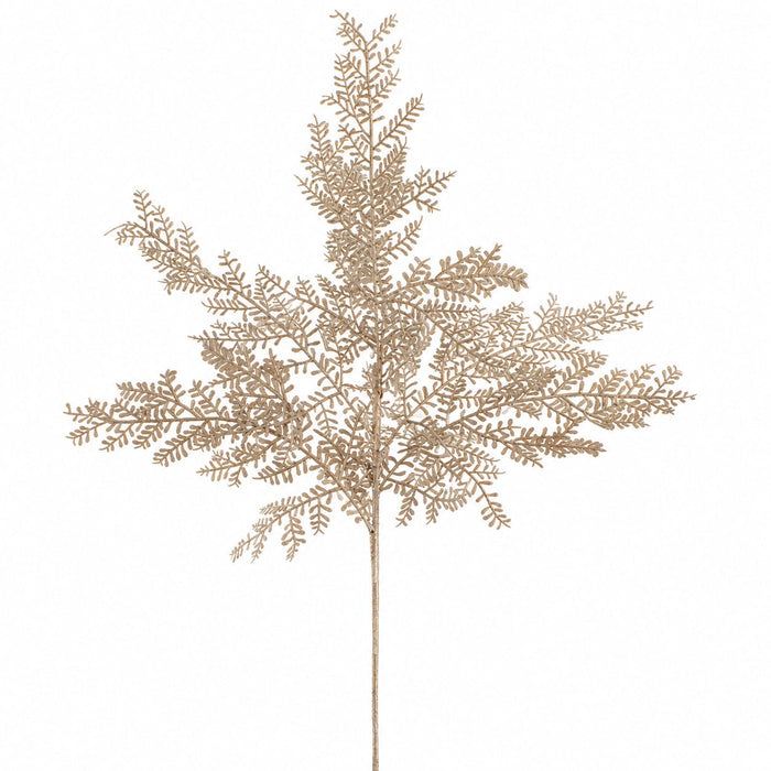 30" Glittered Juniper Artificial Stem -Beige (Pack of 12) - XIS020-BE
