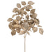 31" Glittered Rose Leaf Artificial Stem -Beige (Pack of 12) - XIS023-BE