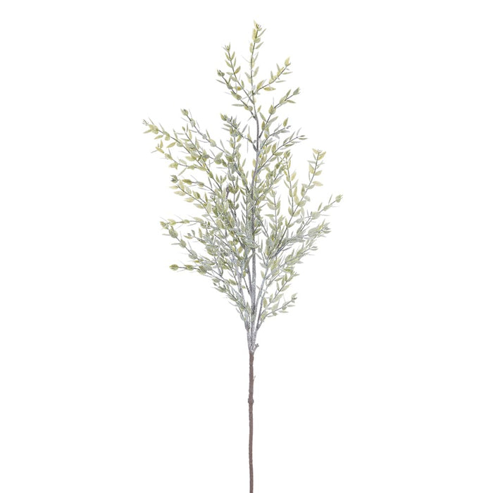 42" Flocked Artificial Ruscus Leaf Stem -Green (Pack of 6) - XIS027-GR