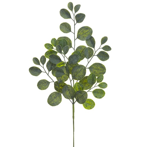 6 Frosted Green 17 in Artificial Eucalyptus Spray Faux Greenery Bushes