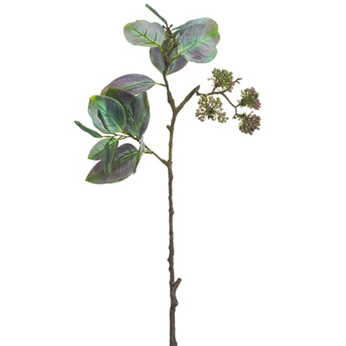 27" Eucalyptus w/Seed Silk Stem -Green (Pack of 12) - XIS224-GR