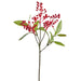 16" Artificial Laurel Leaf Berry Stem -Red (pack of 12) - XIS570-RE