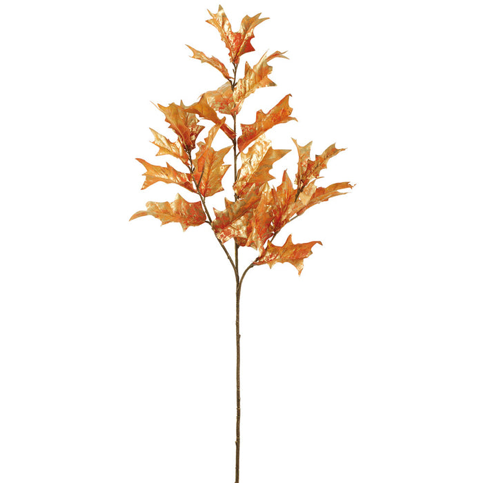 34" Metallic Artificial Oak Leaf Stem -Copper (Pack of 12) - XIS600-CP