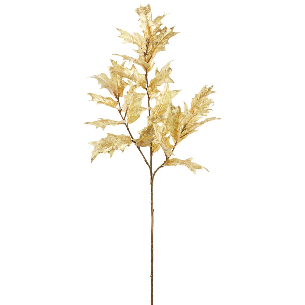 34" Metallic Artificial Oak Leaf Stem -Gold (Pack of 12) - XIS600-GO