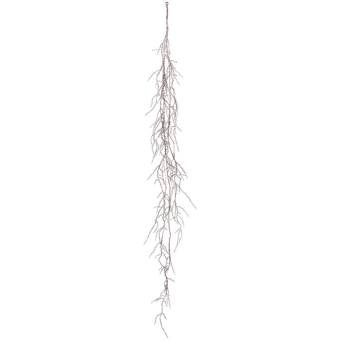 5'5" Flocked Artificial Vine Garland -White (Pack of 12) - XIV164-WH