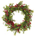 22" Artificial Garden Boxwood & Berry Wreath -Green/Red (Pack of 2) - XIW001-GR/RE