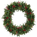20" Artificial Holiday Boxwood & Berry Wreath -Green/Red (Pack of 2) - XIW012-GR/RE