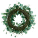 26" Iced Artificial Seeded Eucalyptus Leaf Wreath -Green (Pack of 2) - XIW068-GR