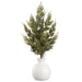 18" Artificial Cedar Plant w/Ceramic Vase -Green (Pack of 4) - XLF056-GR