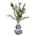 10.5" Artificial Pinecone & Pine Arrangement w/Ceramic Vase -Green/Brown (Pack of 6) - XLF187-GR/BR