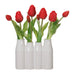 13.5" Artificial Tulip Flower Arrangement w/Ceramic Vase -Red (pack of 4) - XLF520-RE