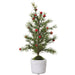 12.5" Artificial Pine Tree & Berry w/Pot -Red/Green (pack of 6) - XLF546-RE/GR