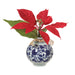 6" Artificial Poinsettia Flower Arrangement w/Ceramic Vase -Red (pack of 6) - XLF642-RE