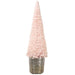 22.5" Snowed Cone-Shaped Artificial Pine Tree Topiary w/Pot -Pink (pack of 2) - XLR302-PK