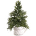 17" Juniper Artificial Tree w/Santa Vase -Green (Pack of 4) - XLT023-GR
