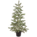 32" Metallic Artificial Pine Tree w/Plastic Pot -Green/Gray (Pack of 2) - XLT749-GR/GY