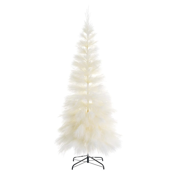 6'10" Pampas Grass Artificial Tree w/Stand -Cream - XLT807-CR