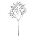 25.5" Flocked Artificial Mistletoe Leaf & Berry Stem -White/Green (Pack of 12) - XMS034-WH/GR