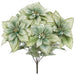 19" Shimmer Poinsettia Silk Flower Bush -Green (Pack of 6) - XPB025-GR