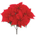 19.5" Majestic Velvet Artificial Poinsettia Flower Bush -Red (Pack of 12) - XPB028-RE