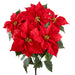 23" Velvet Artificial Poinsettia Flower Bush -Red (pack of 6) - XPB131-RE