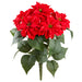 14.5" Velvet Artificial Poinsettia Flower Bush -Red (pack of 12) - XPB132-RE