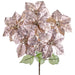 18.5" Metallic Artificial Poinsettia Flower Bush -Champagne (pack of 12) - XPB423-CN