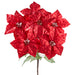 18.5" Metallic Artificial Poinsettia Flower Bush -Red (pack of 12) - XPB423-RE