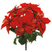 23" Sparkle Poinsettia Artificial Flower Bush -Red (Pack of 6) - XPB622-RE