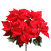 20" Majestic Velvet Artificial Poinsettia Flower Bush -Red (pack of 12) - XPB678-RE