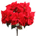 24" Majestic Velvet Artificial Poinsettia Flower Bush -Red (pack of 6) - XPB679-RE