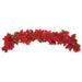 72" Wide Silk Poinsettia Flower Swag -Red (Pack of 4) - XPG496-RE