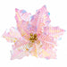 8" Poinsettia Artificial Clip-On Flower -Iridescent (Pack of 12) - XPH090-IR
